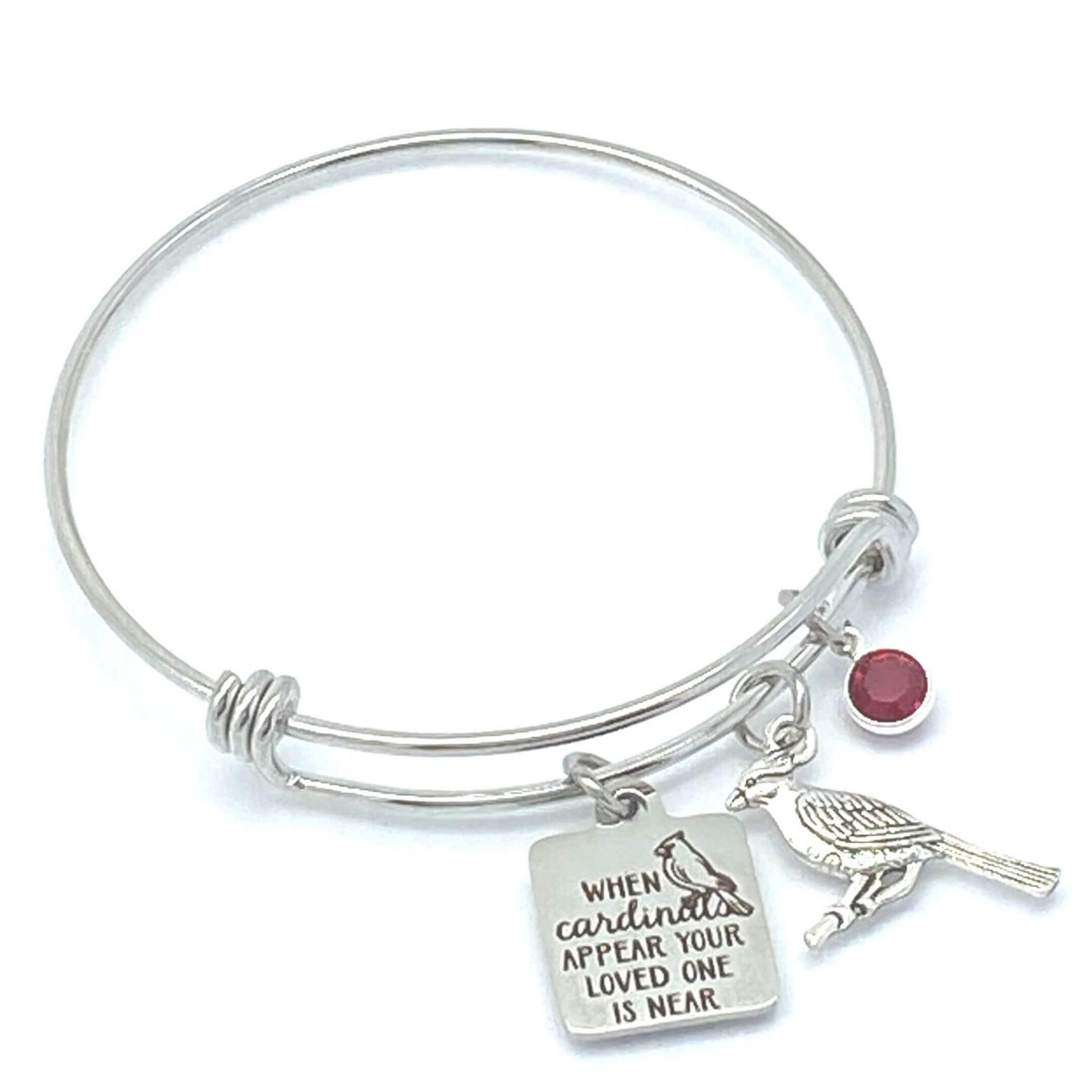 Cardinals appears when Angels are near Bangle, Cardinal Bracelet, Card –  Cute Stuff Jewelry